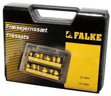 Falke fresejernsett 12 deler